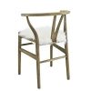 Ellis Wishbone Chair White Linon | * Clearance