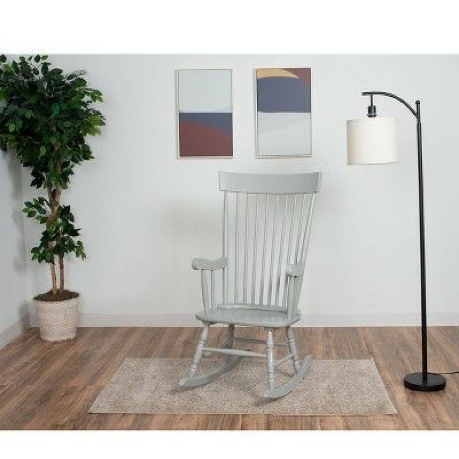 Gift Mark Modern Wooden Rocking Chair Gray | * New