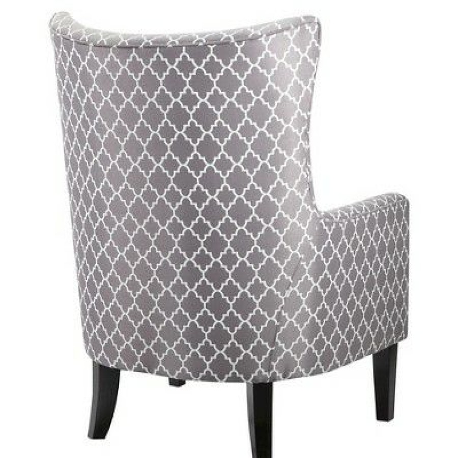 Madison Park Carissa Shelter Wing Chair Gray | * Hot