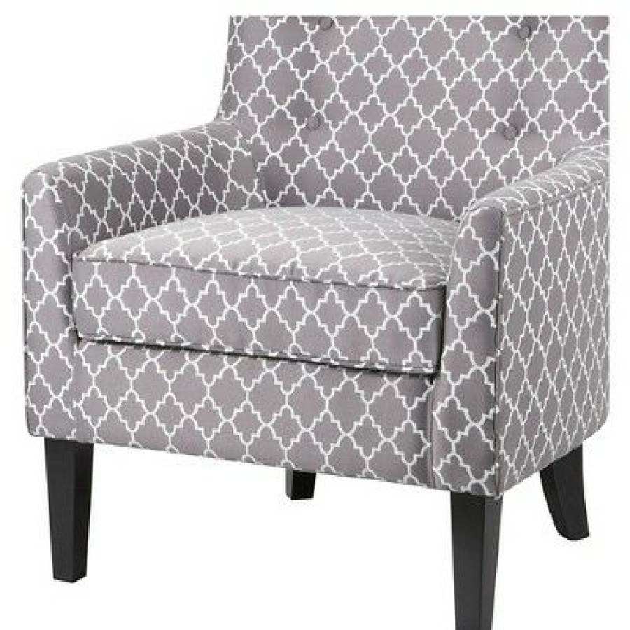 Madison Park Carissa Shelter Wing Chair Gray | * Hot