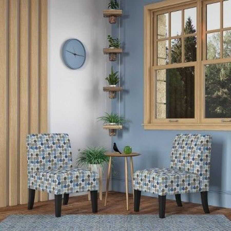 Set Of 2 Rousse Upholstered Armless Chairs Handy Living | * Clearance