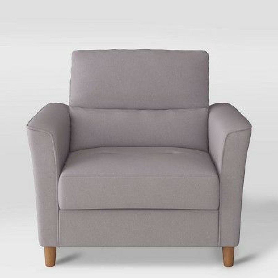 Georgia Upholstered Accent Armchair And A Half Light Gray Corliving | * Best