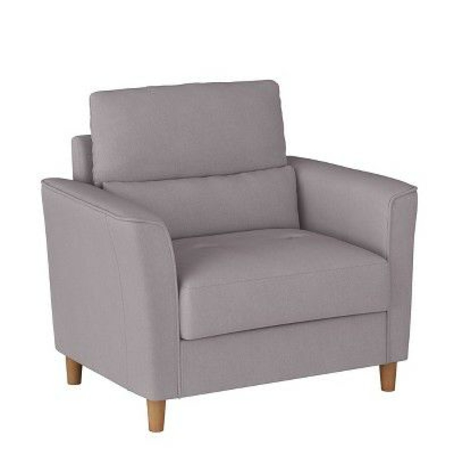 Georgia Upholstered Accent Armchair And A Half Light Gray Corliving | * Best