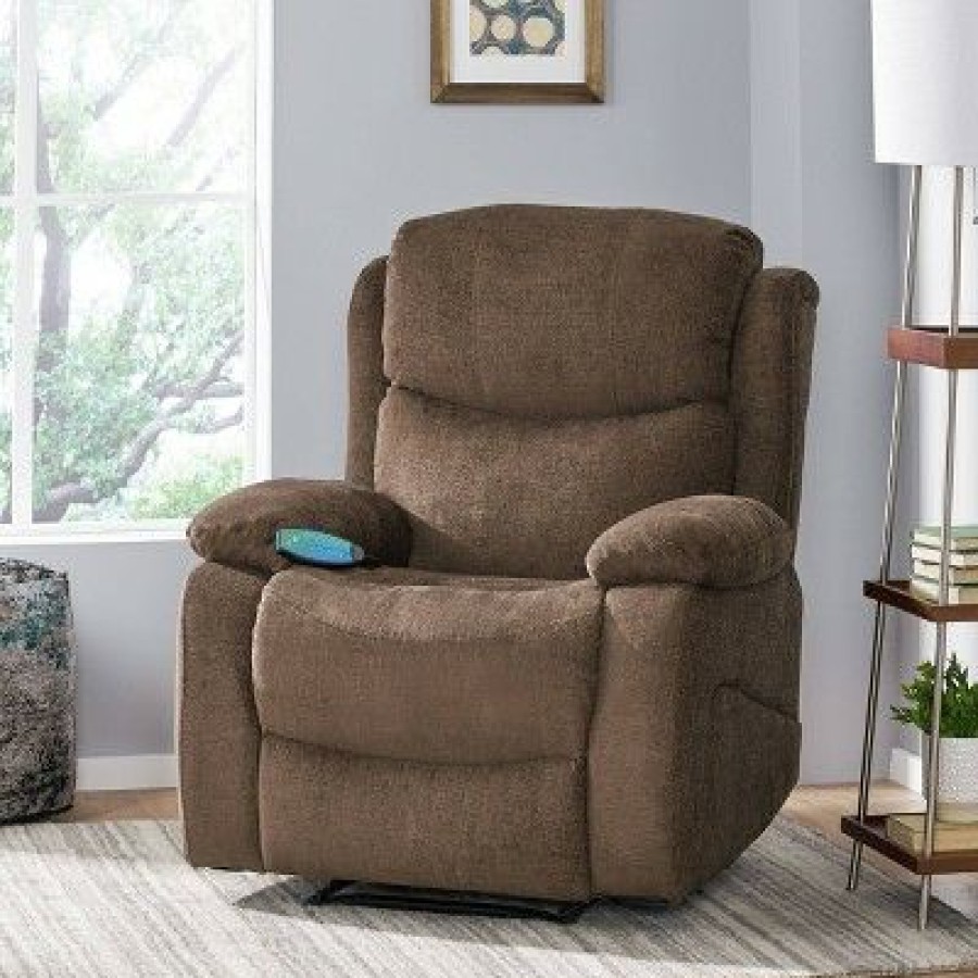 Porterdale Contemporary Pillow Tufted Massage Recliner Christopher Knight Home | * Online