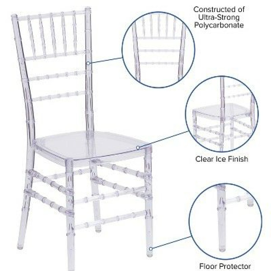 Emma And Oliver Crystal Ice Stacking Chiavari Chair Event Party Rental | * Online