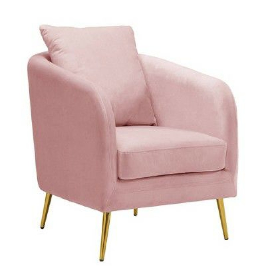 Zuri Accent Chair With Gold Legs Blush Picket House Furnishings | * Clearance