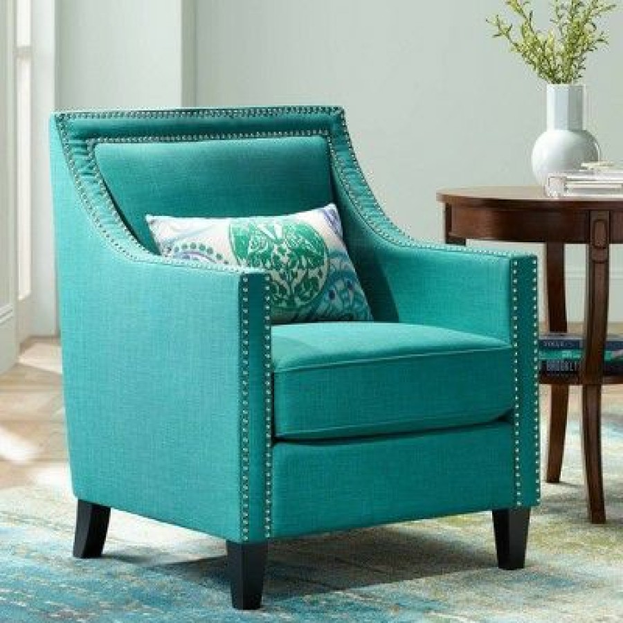 Studio 55D Flynn Teal Upholstered Armchair | * New