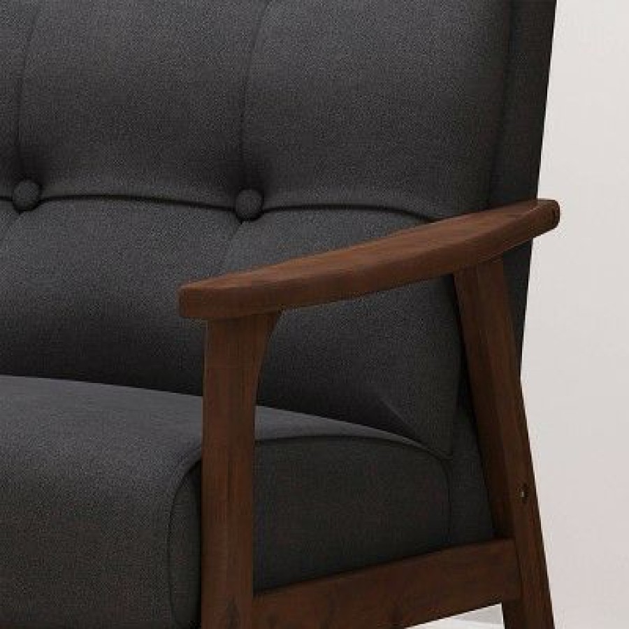 Duluth Mid-Century Armchair Black Christopher Knight Home | * Hot