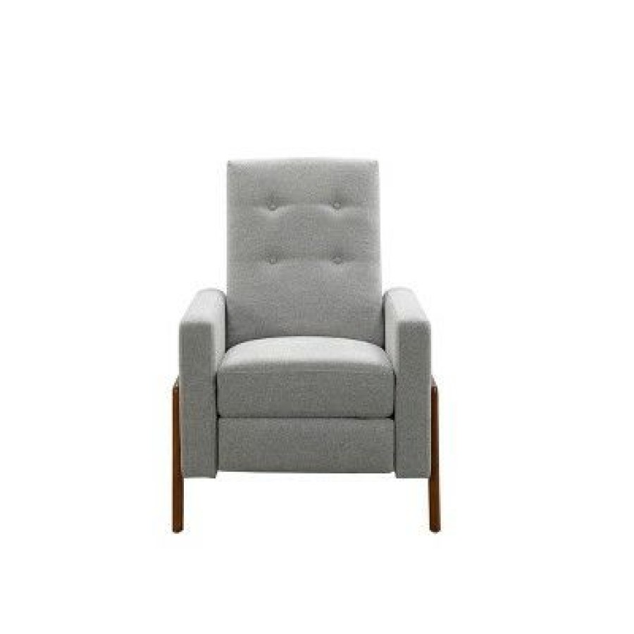 Alya Fabric Pushback Recliner Light Gray Abbyson Living | * Best