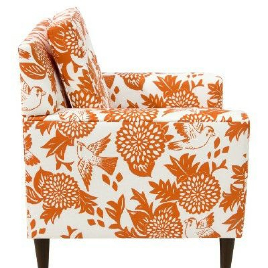 Brindel Armchair Garden Bird Orange Skyline Furniture | * Online