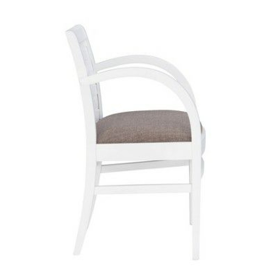 Sumpter Woven Armchair White Linon | * Clearance