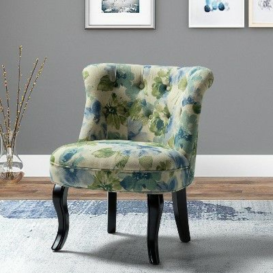 Karat Home | Side Accent Chair With Tufted Back | * Clearance