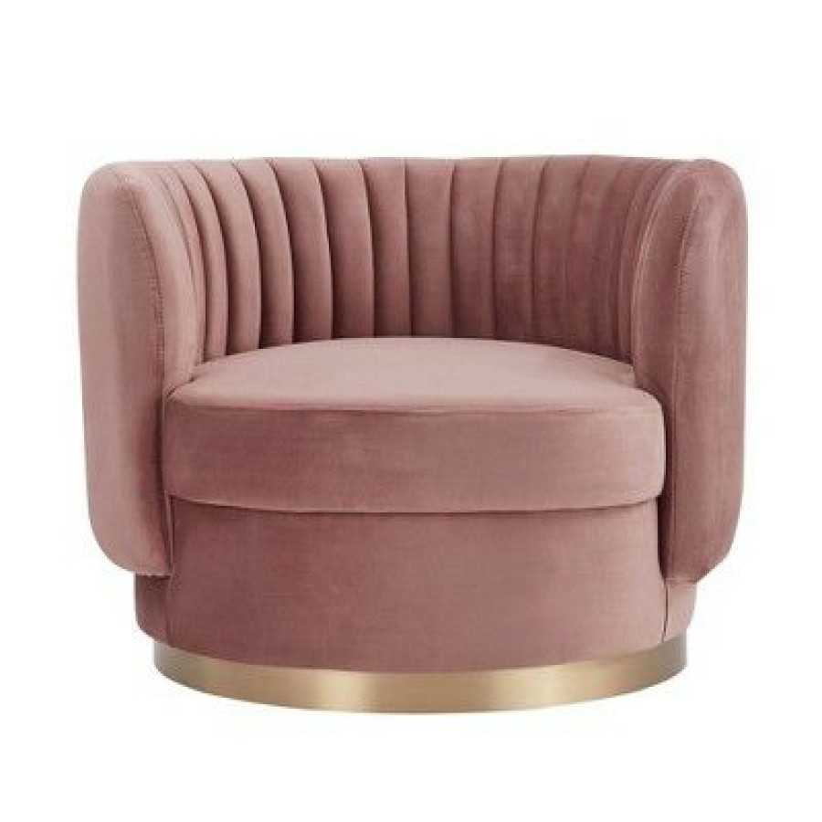 Davy Tufted Velvet Swivel Round Accent Chair Armen Living | * New