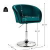 Costway Set Of 2 Modern Velvet Chair Height Adjustable Bar Stool Swivel | * Best