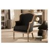 Charlemagne Traditional French Blue Stripe Accent Chair -Baxton Studio | * Best