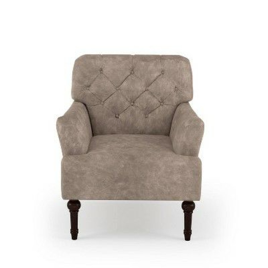 Dion Tufted Upholstered Accent Chair Homes: Inside + Out | * Hot