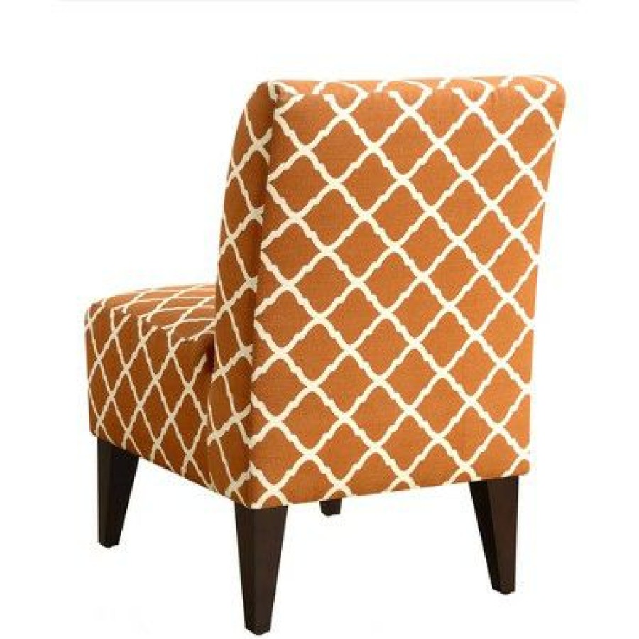 North Accent Slipper Chair Pattern Orange Picket House Furnishings | * Wholesale