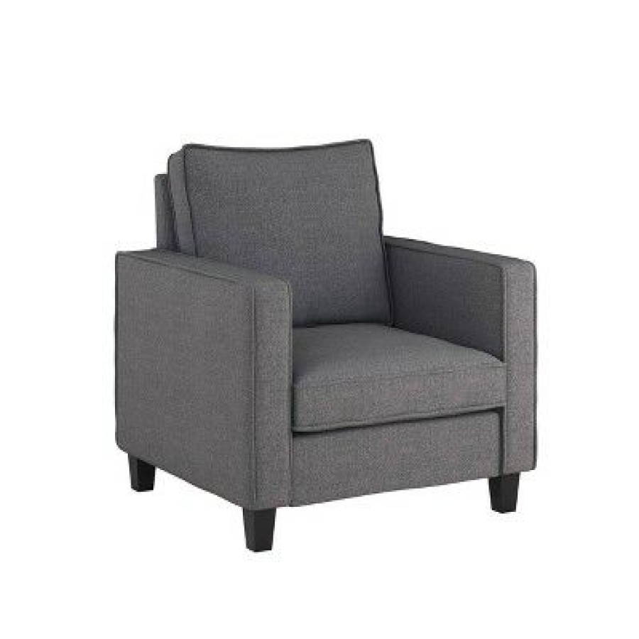 Georgia Fabric Accent Armchair Gray Corliving | * Best