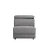 Fabric Upholstered Modular Armless Chair Dark Gray Benzara | * Online