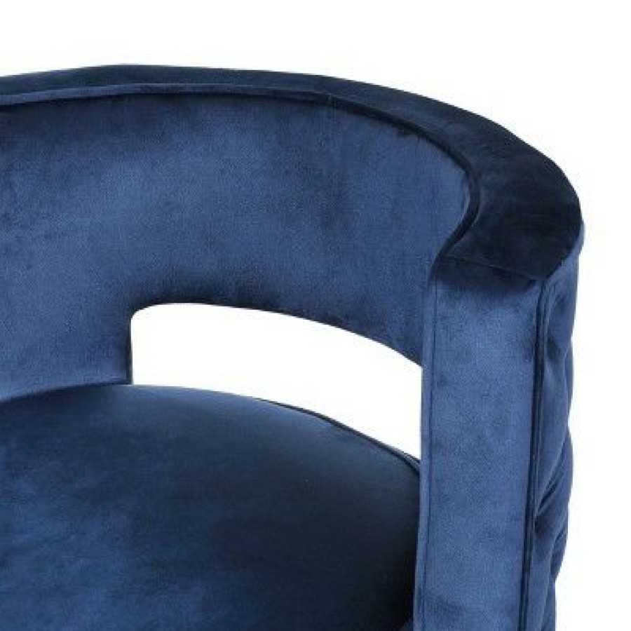 Cardan Modern Glam Round Open Back Velvet Swivel Club Chair Christopher Knight Home | * Best