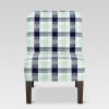 Burke Slipper Chair Navy & Green Check Threshold | * Hot