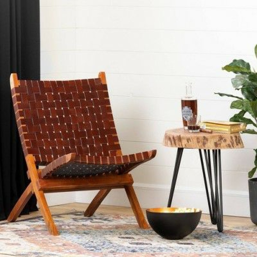 Balka Woven Leather Lounge Chair South Shore | * Wholesale