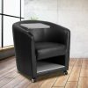 Flash Furniture Guest Chair With Tablet Arm, Front Wheel Casters And Under Seat Storage | * Clearance