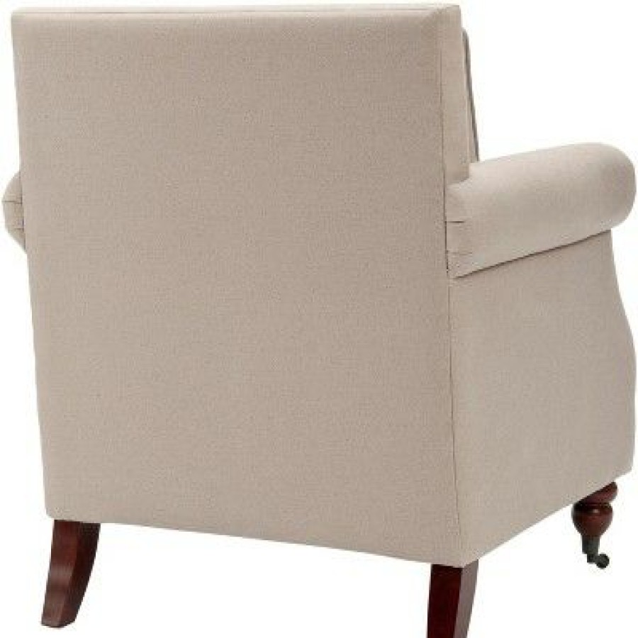 Karsen Club Chair W/ Brass Nail Heads Safavieh | * Clearance