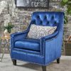 Jaclyn New Velvet Tufted Club Chair Navy Christopher Knight Home | * Online