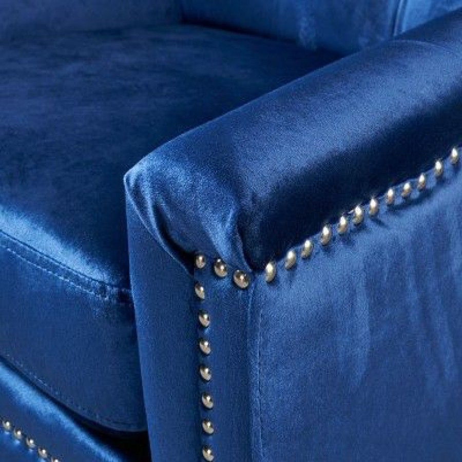 Jaclyn New Velvet Tufted Club Chair Navy Christopher Knight Home | * Online