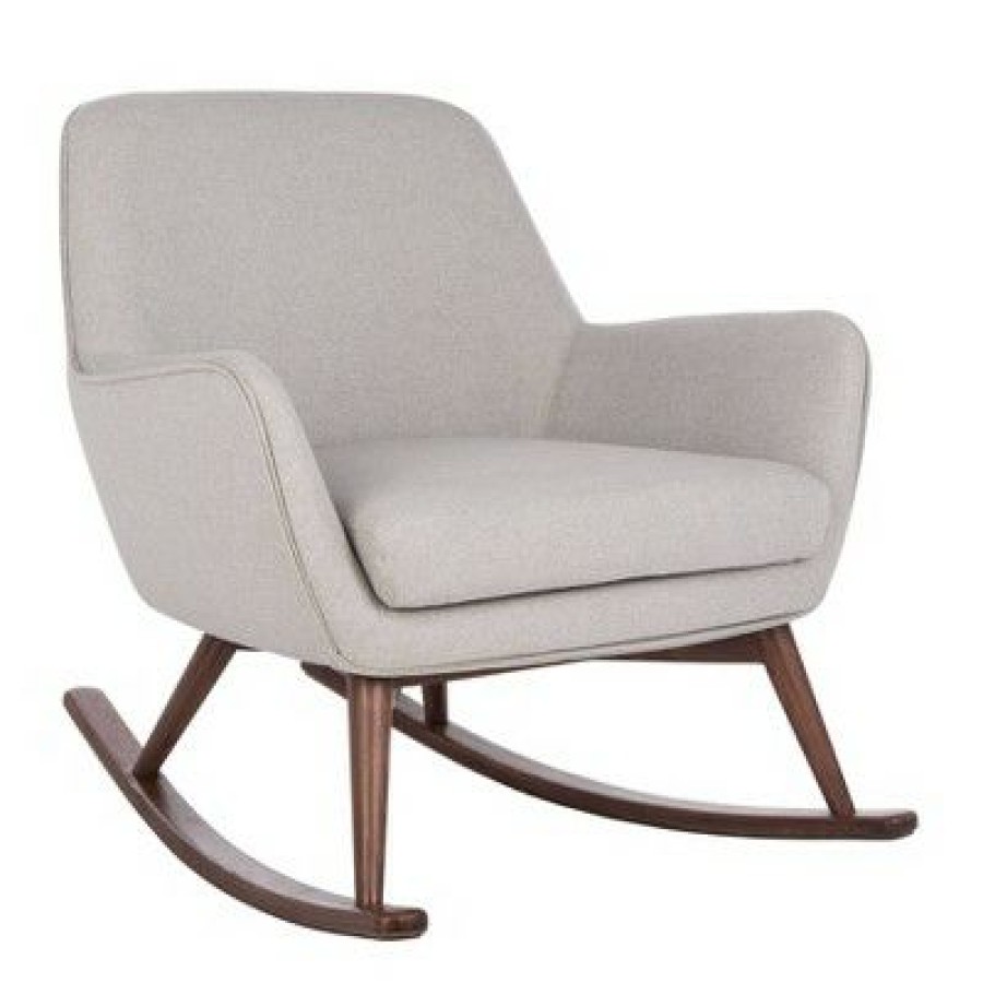 Mack Mid-Century Rocking Chair Light Gray Safavieh | * Online