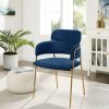 Metal Frame Velvet Accent Chair Blue Homefare | * Best