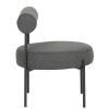 Rhonda Accent Chair Polyester/Steel Black/Charcoal Lumisource | * Hot