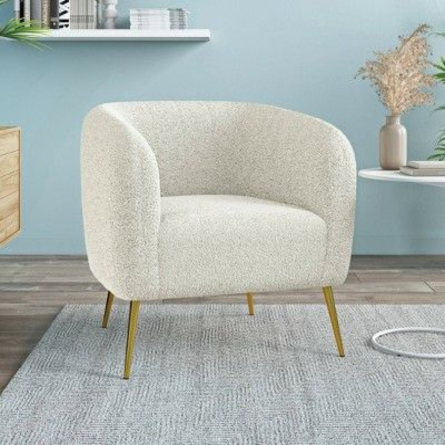 Meath Barrel Chair Velvet Handy Living | * Wholesale