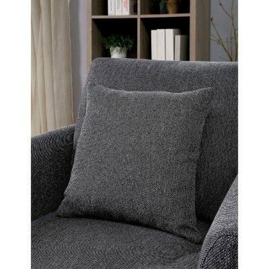 Gannet Rounded Padded Arms Chair Gray Mibasics | * Clearance