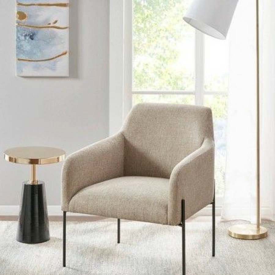 Madison Park Webster Metal Leg Accent Chair Beige | * Online