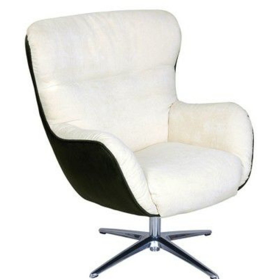 Style Rylie Collaboration Lounge Chair Cream/Black Synergy Serta | * New