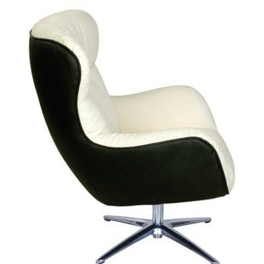 Style Rylie Collaboration Lounge Chair Cream/Black Synergy Serta | * New