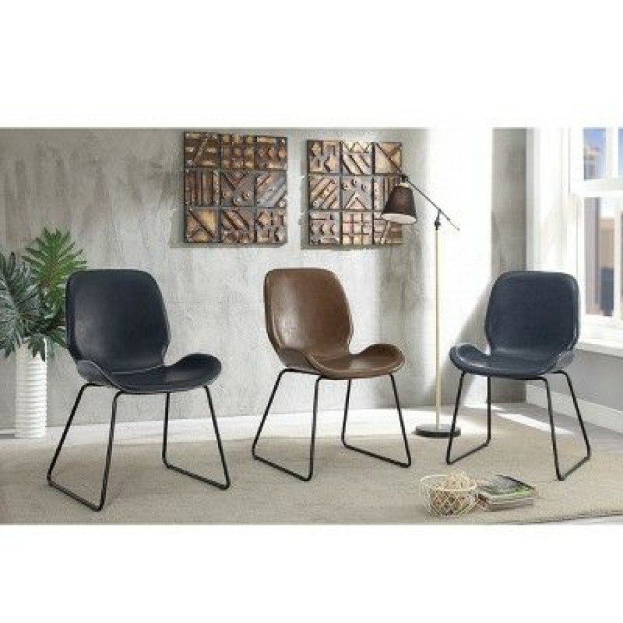 Quincy Contemporary Leatherette Accent Chair Mibasics | * Best