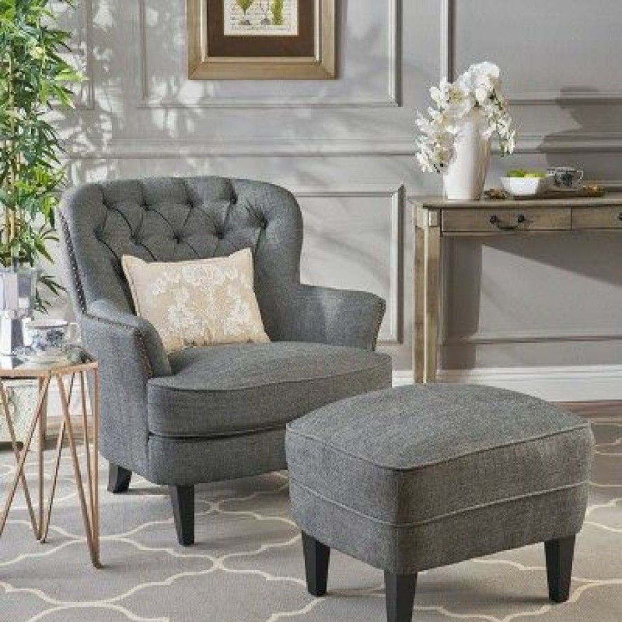 Tafton Club Chair And Ottoman Christopher Knight Home | * Wholesale