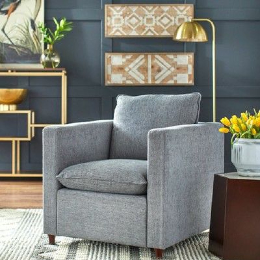 Ricki Upholstered Chair Gray Angelo:Home | * New