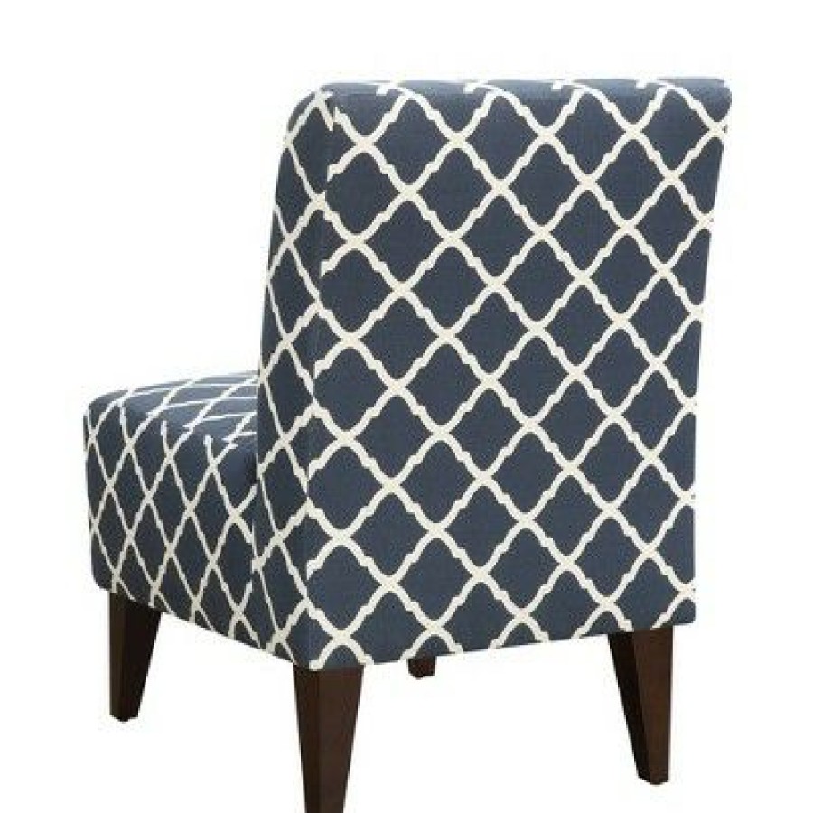 North Accent Slipper Chair Blue Pattern Picket House Furnishings | * Best