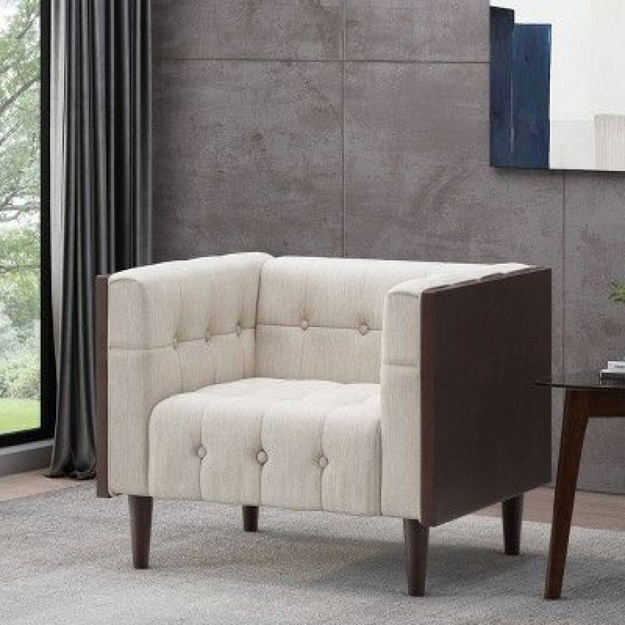 Mclarnan Contemporary Tufted Club Chair Christopher Knight Home | * Hot