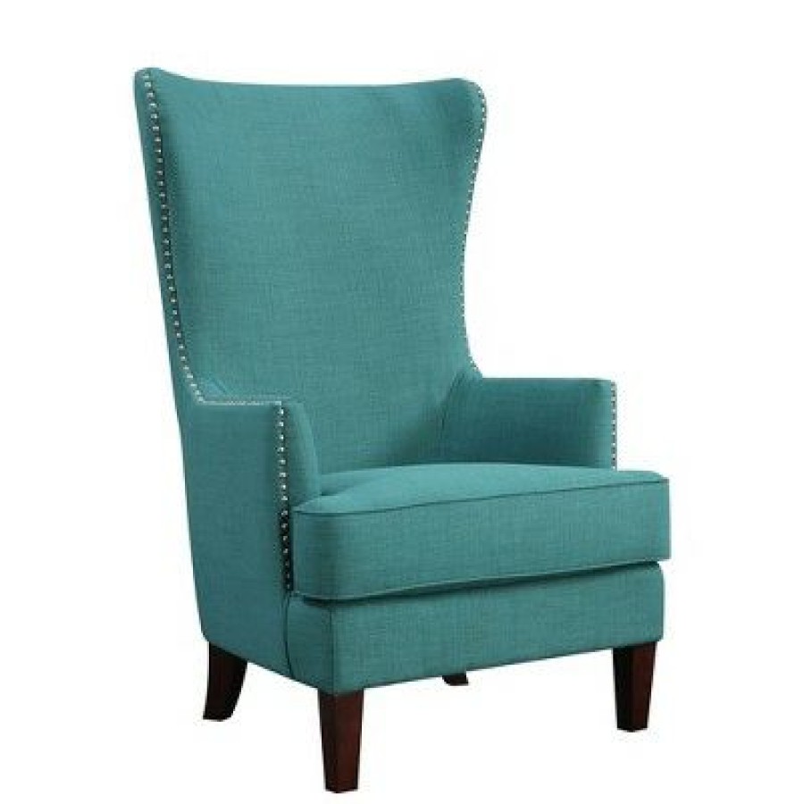 Karson High Back Upholstered Chair Teal Picket House Furnishings | * Clearance