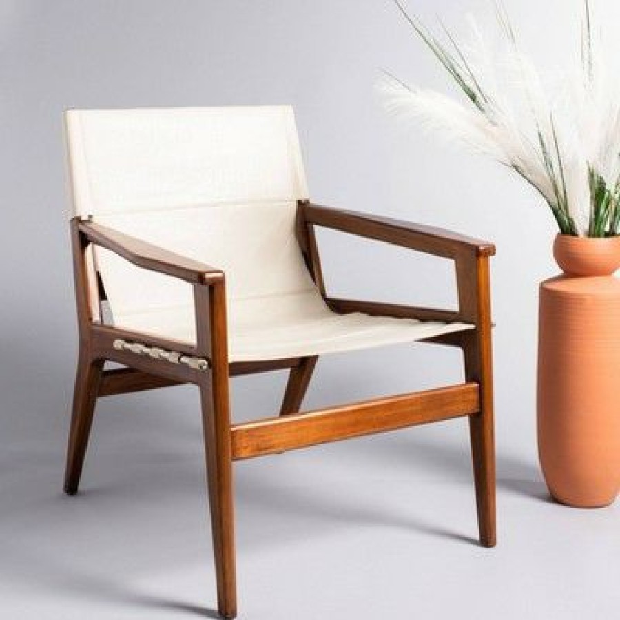 Culkin Leather Sling Chair Safavieh | * Online