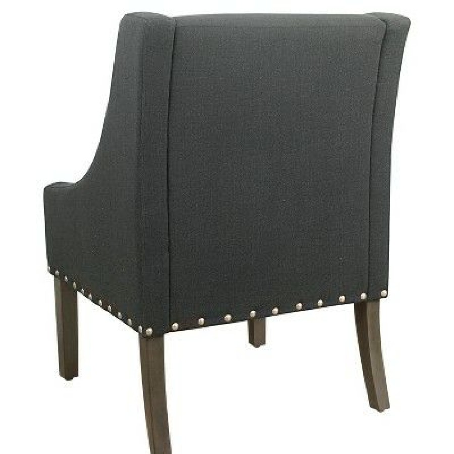 Modern Swoop Accent Chair With Nailhead Trim Homepop | * New