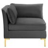 Ardent Performance Velvet Sectional Sofa Corner Chair Modway | * New