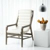 Delaney Channel Tufted Chair White Safavieh | * New