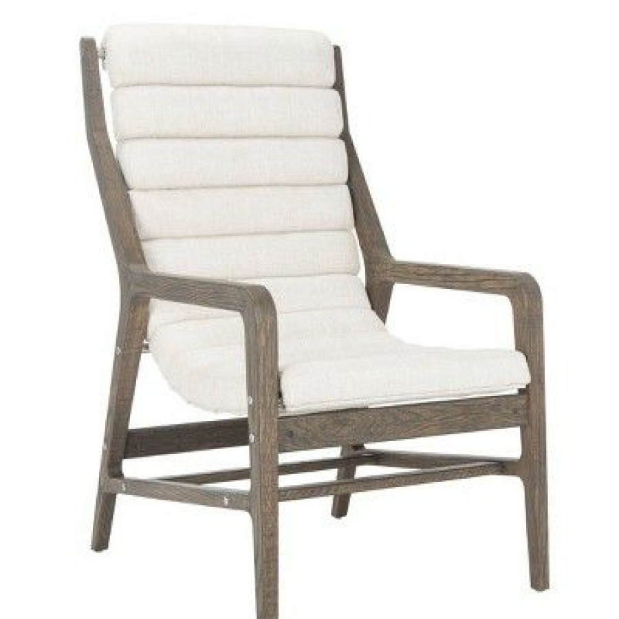 Delaney Channel Tufted Chair White Safavieh | * New