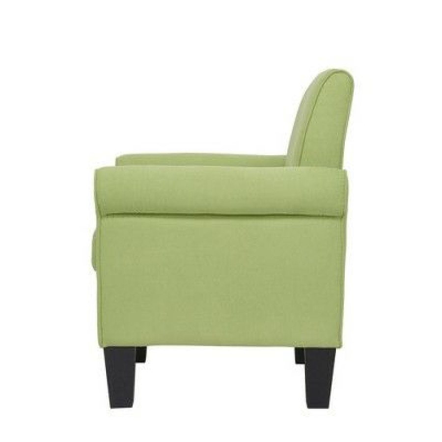 Simple Relax Microfiber Fabric Armchair In Green | * Best